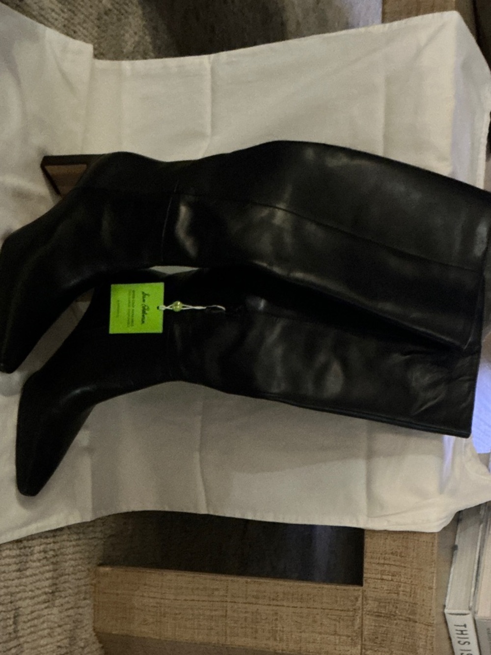 Sam Edelman Black Knee-High Heeled Boots